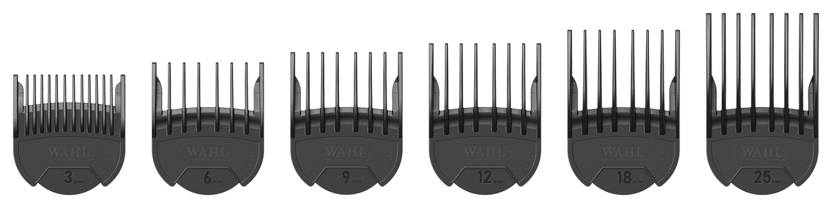Wahl Set Profesional de Înălțătoare Slide-On – 6 Dimensiuni pentru Tunsori Precise și Versatile