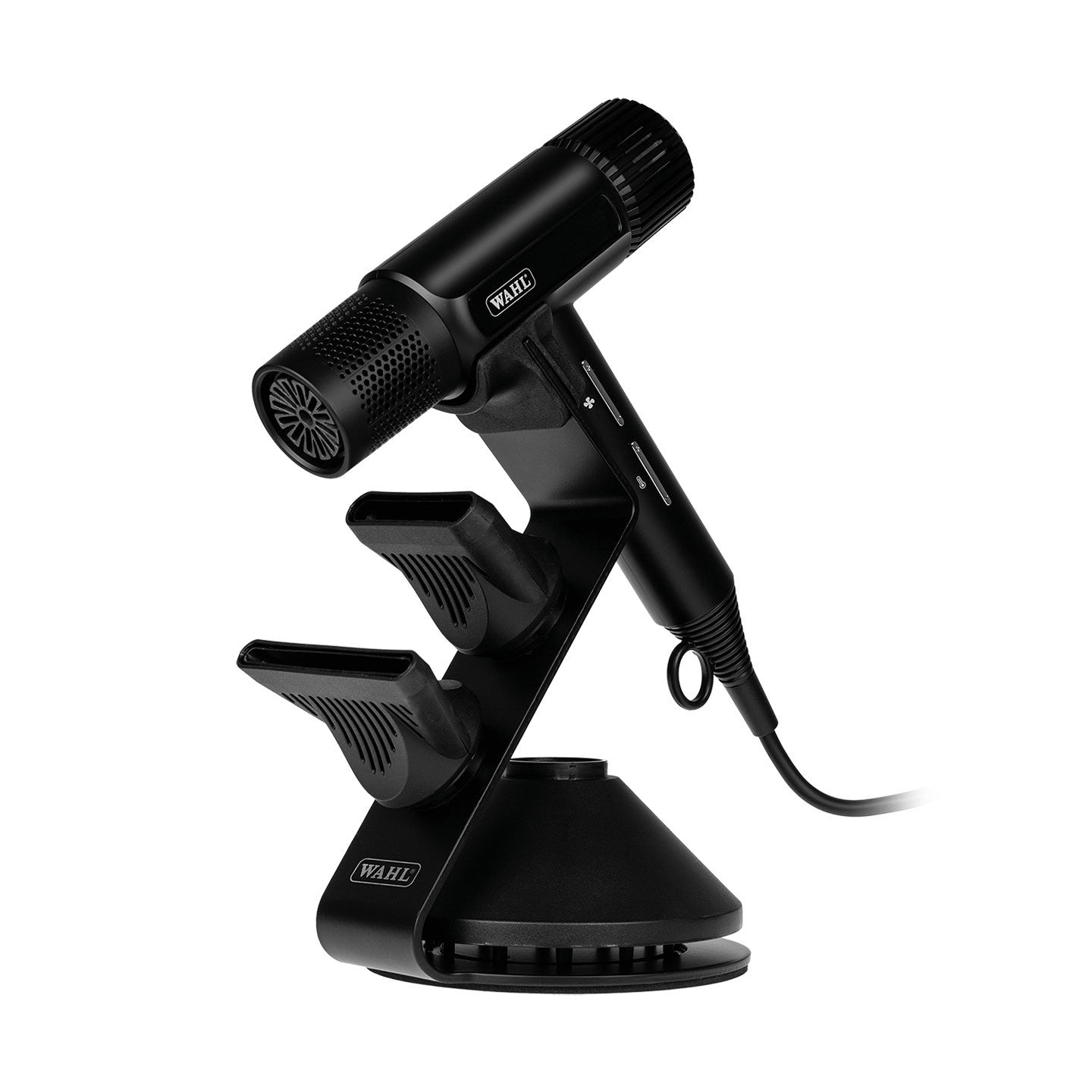 Wahl Stand Suport Profesional pentru Uscătorul de Păr Vanquish – Stabilitate, Organizare și Design Premium în Salonul Tău